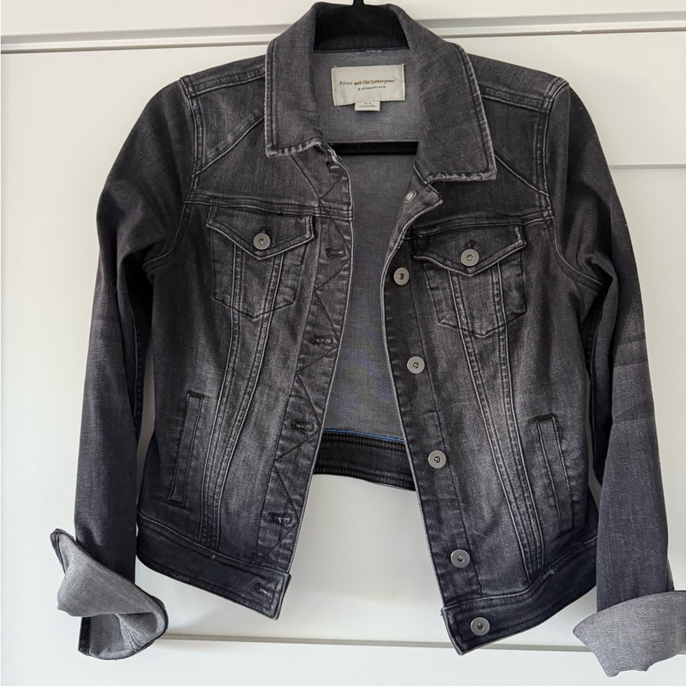 Anthropologie Pilcro Gray Denim Jacket